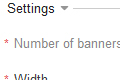 Banner settings in Admin Panel