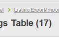 Export listings table