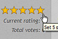 Rating stars bar before user ser rating