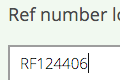 Reference number lookup box
