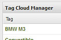Tag Cloud admin panel manager
